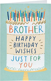 Contemporary Design Brother Birthday Card