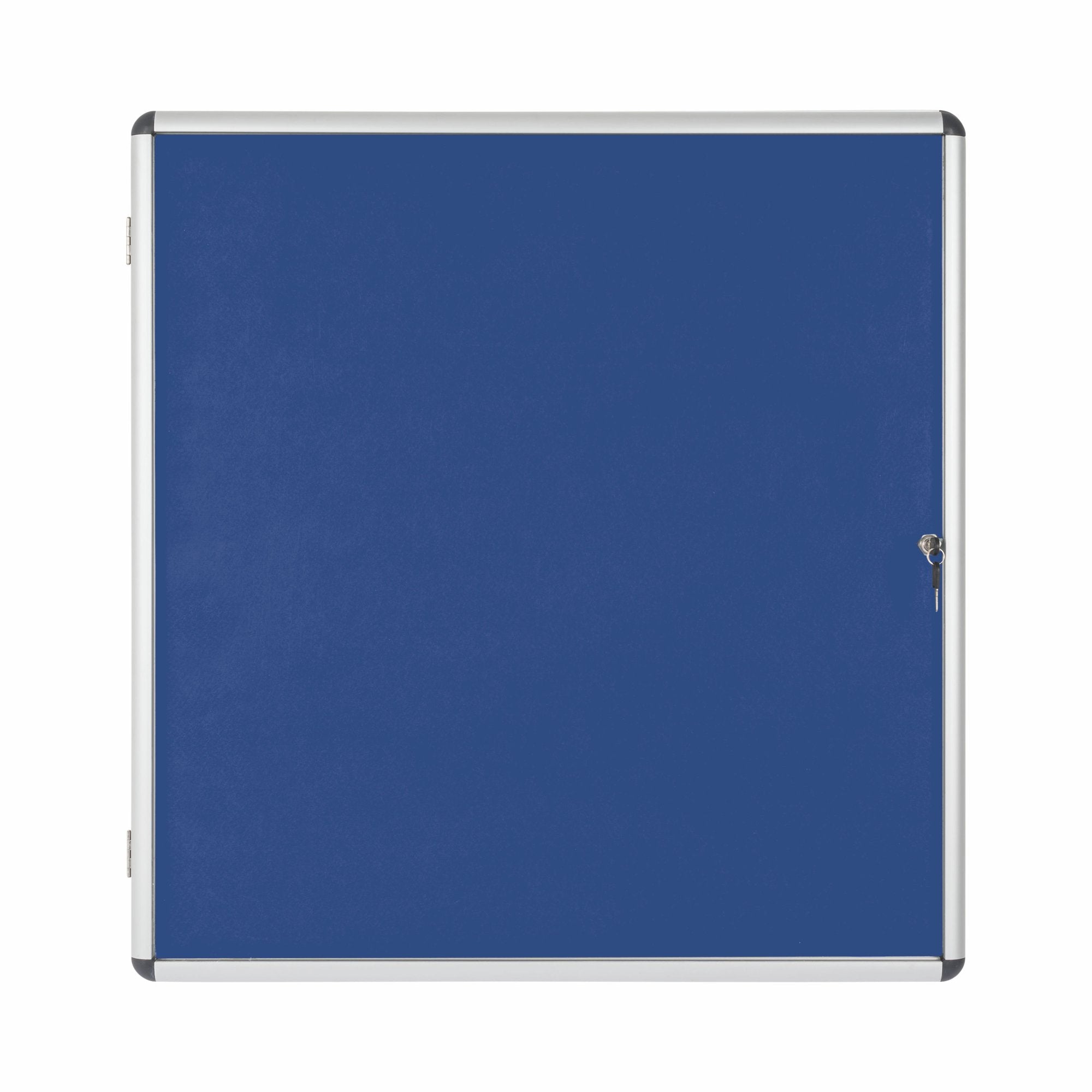 Bi-Office Enclore Blue Felt Lockable Noticeboard Display Case 12 x A4 940x981mm