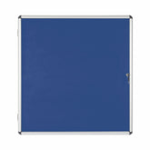 Bi-Office Enclore Blue Felt Lockable Noticeboard Display Case 12 x A4 940x981mm