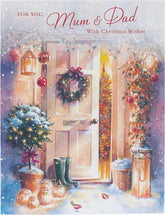 Home Scene Mum & Dad Christmas Card