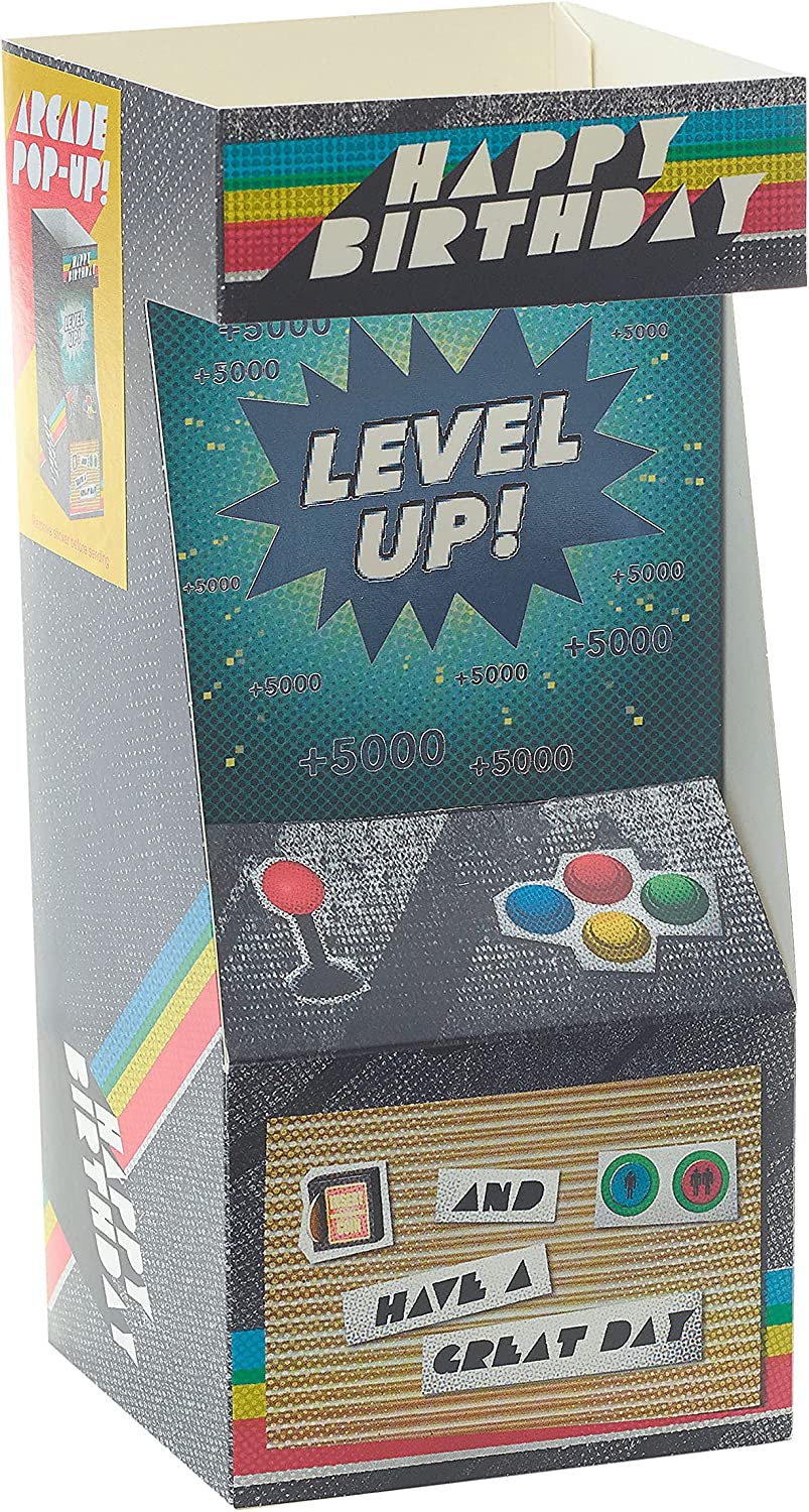 Pop Up Arcade Game Design Open Male Birthday Card