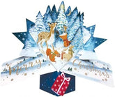 3D Pop Up Woodland Animals Christmas Card