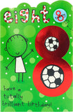 8th Football Birthday Card - Badge Included