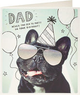 Funny Pug Dad Birthday Card