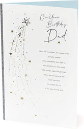 Dad Birthday Card Gift Card with Sentimental Verse
