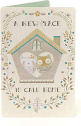 New Home with Puppy and Car Congratulations Card