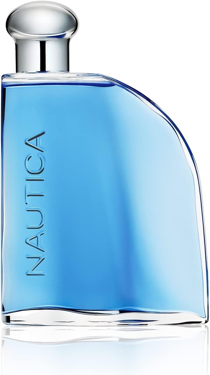 Nautica Blue men's fragrance Eau de Toilette spray 100ml bottle, sleek blue design, fresh and aquatic scent for men