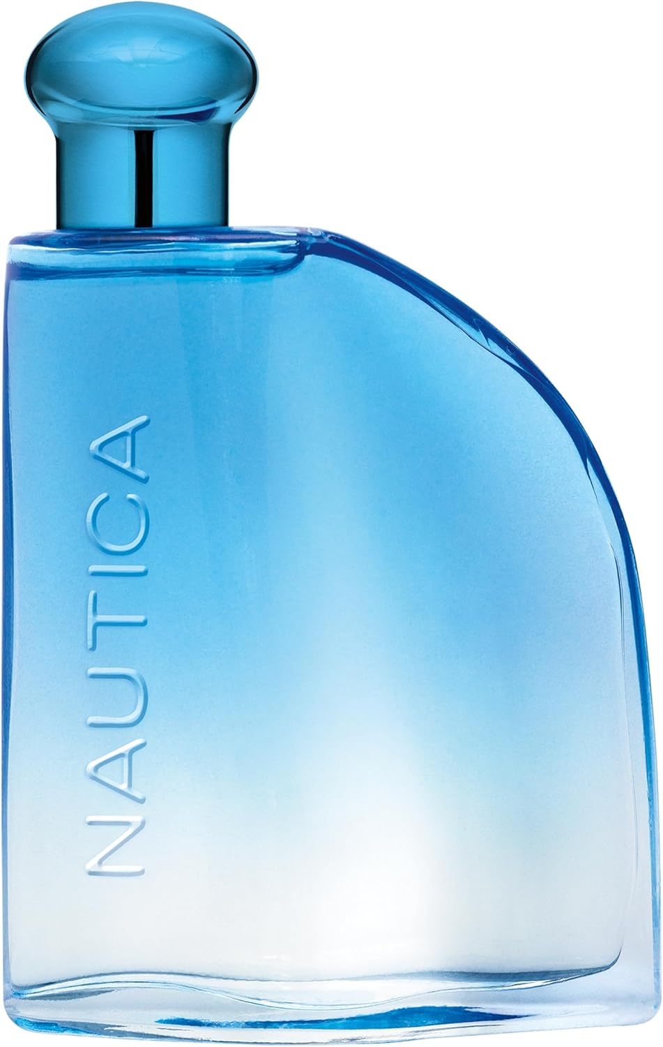 Nautica Pure Blue men's fragrance bottle, 100ml Eau de Toilette with sleek blue design and Nautica branding.