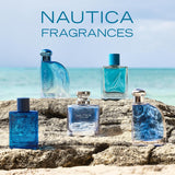 Nautica Pure Blue men's fragrance bottle, 100ml Eau de Toilette with a sleek blue design and Nautica branding.