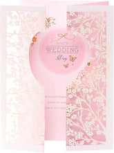 Cut Out Floral Design Wedding Card