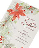 Sister Christmas Card with Sentimental Verse