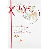 Lovely Wife Medium Christmas Card 'You're The Heart'
