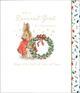 Card Peter Rabbit For A Special Girl Christmas Card