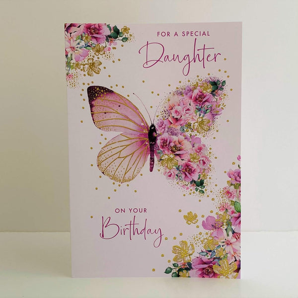 NQ Special Daughter birthday card featuring colorful floral design and heartfelt message for celebrating a special daughter.