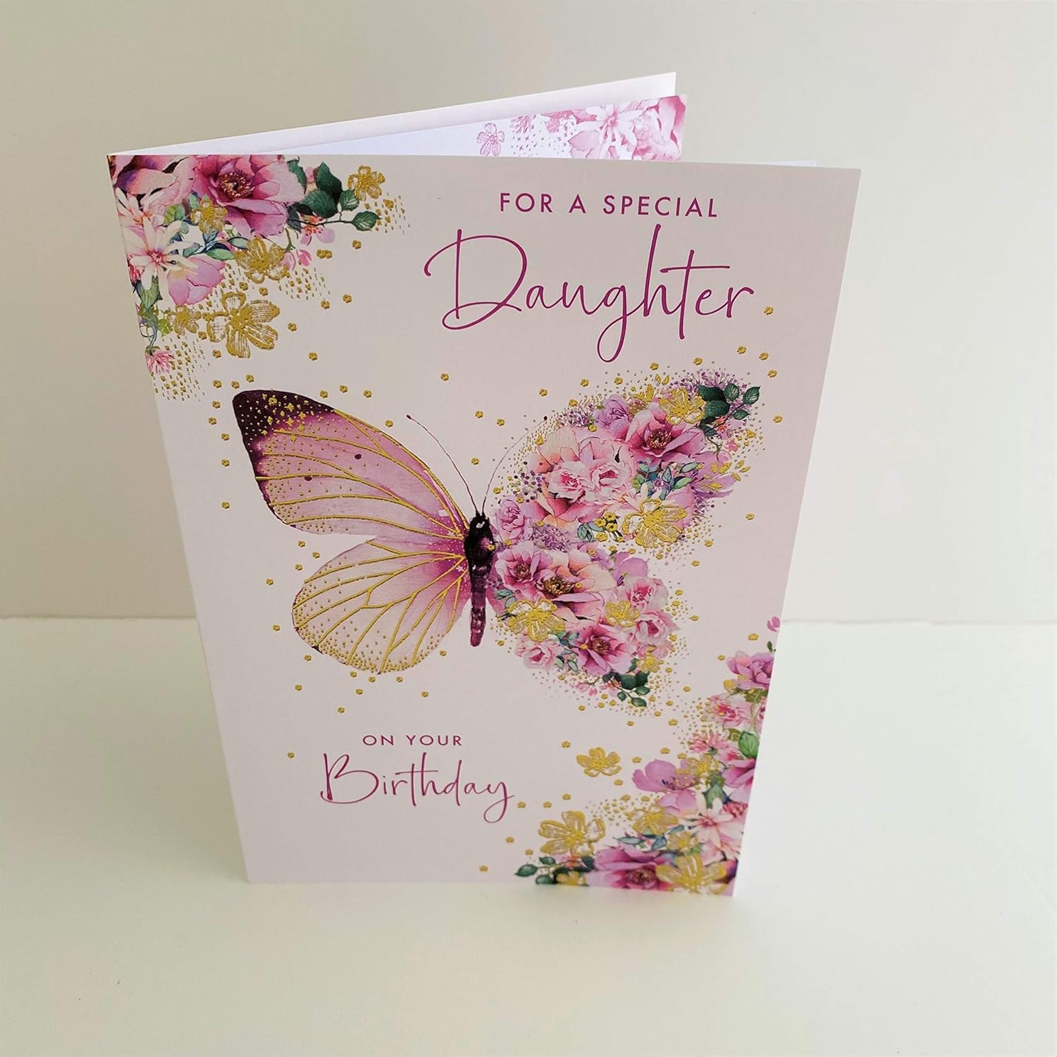 NQ special daughter birthday card with colorful floral design and heartfelt message, perfect for celebrating her special day.