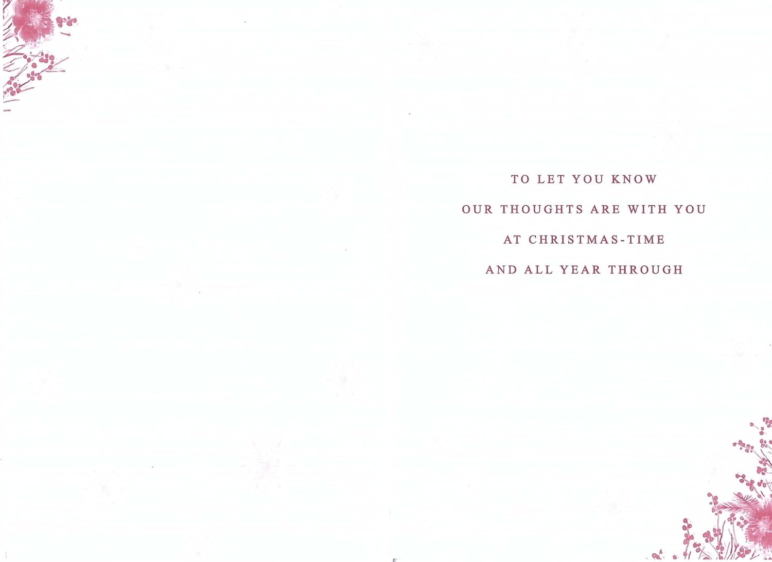 Thinking of You Christmas Card by NQ featuring elegant anemones and snowflake designs on festive holiday stationery.