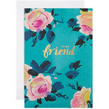 Friend Birthday Card Elegant Floral Design
