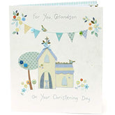 For Grandson On Your Christening Day Card