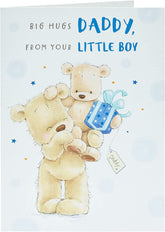 Blue Bear Father's Day Card For Daddy From Son