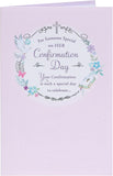 Baby Pink Design Confirmation Card For Girl
