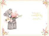 Me To You Fantastic Friend Tatty Teddy Bear Holding Flowers and Gift Birthday Greeting Card 6x9ins - Official Collection