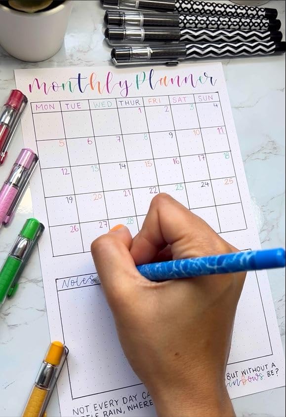Set of six Oxford Illusions Ink Pens in various colors, featuring sleek black ink pens with colorful caps for creative writing and art.