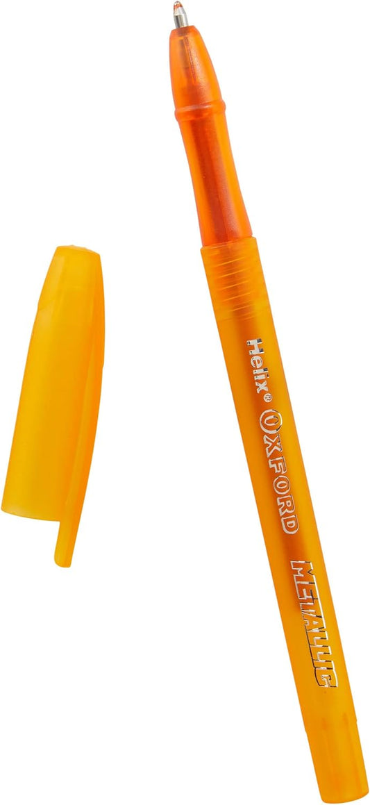 Set of 10 Oxford metallic color pens with vibrant, shiny ink for creative writing and artwork.