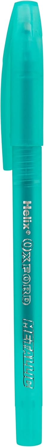 Set of 10 Oxford metallic color pens with shiny, vibrant ink in a variety of metallic shades, ideal for creative writing and artwork.