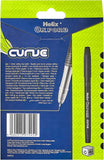 Set of ten Oxford Writing Curve Pens in black with sleek design and smooth ink flow, ideal for writing and drawing.