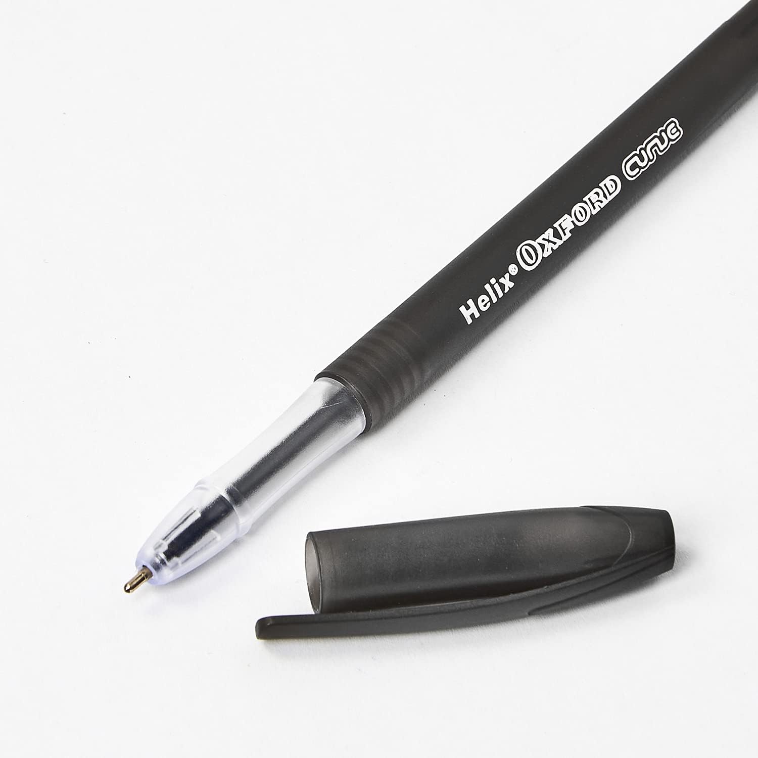 Set of 10 Oxford black writing curve pens with sleek design, perfect for smooth writing and creative projects.