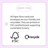 Paper Rose General Male Birthday Card for Men/Boys - Football Boots With Gold Foil - Eco-Friendly & Recyclable - Made in England