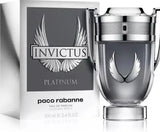 Paco Rabanne Invictus men's aftershave bottle, 100ml, with sleek design and label visible, part of Paco Rabanne's men's fragrance collection.