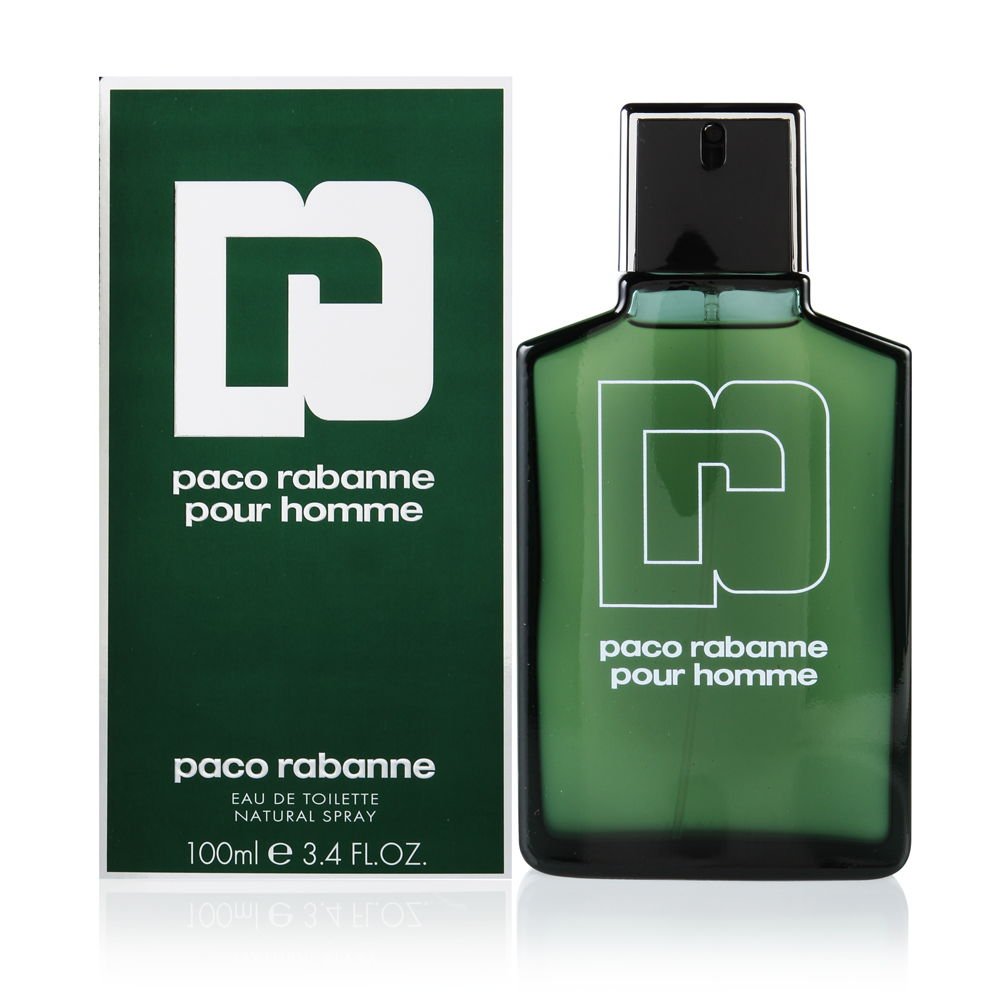 Paco Rabanne Pour Homme men's fragrance Eau de Toilette spray 100ml bottle with sleek design and silver cap.