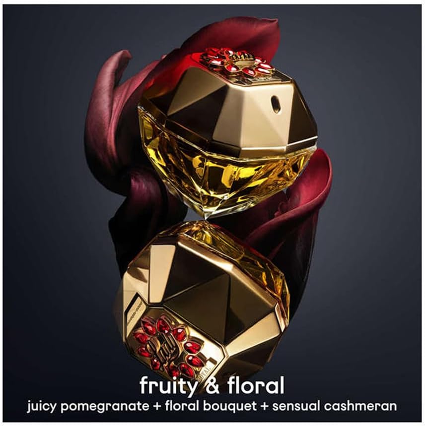 Paco Rabanne Lady Million Royal Eau de Parfum spray for women, 80ml bottle with elegant gold and black design.