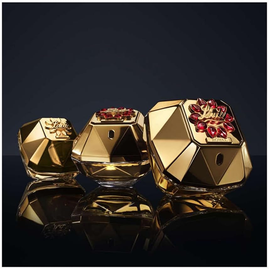 Paco Rabanne Lady Million Royal Eau de Parfum spray for women, 80ml bottle with luxurious gold design.