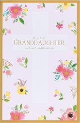 Flower Design Confirmation Card for Granddaughter