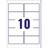Avery L4787-20 Self-Adhesive Repositionable Name Badge Labels, 10 Labels Per A4 Sheet - Blue Border