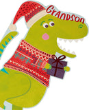 T-Rex Grandson Christmas Card
