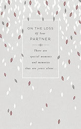 Falling Leaves On The Loss Of Your Partner Sympathy Thinking of you' Card