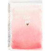 I Love You Blush Ombre Watercolour Valentine's Day