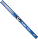Blue Pilot V5 Liquid Ink Rollerball pen with 0.5 mm tip, shown with the pen cap and body visible.