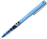 Blue Pilot V5 Liquid Ink Rollerball pen with 0.5 mm tip, featuring a sleek design and smooth writing ink.