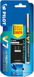 Pilot V7 Liquid Ink Rollerball pen with 0.7 mm tip in black, featuring a sleek design and smooth writing ink.