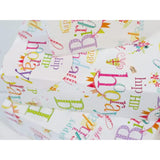 Happy Birthday Text Gift Wrap 2 Sheets & 2 Tags