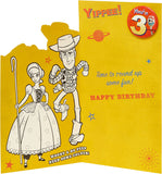 Disney Toy Story 3rd Boy Birthday Card with Badge
