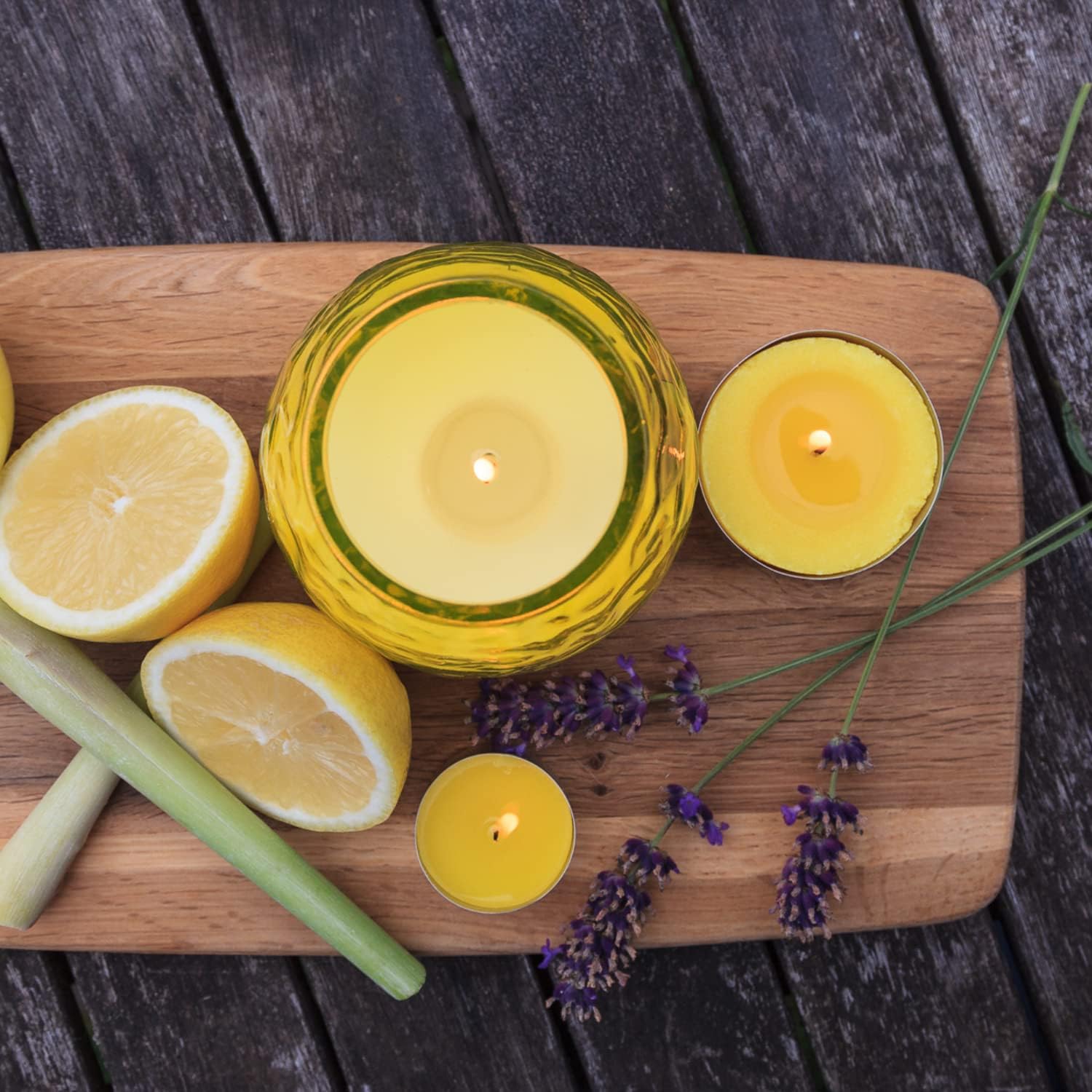Set of 25 citronella tealight candles by Price's Candle, small scented candles for outdoor use