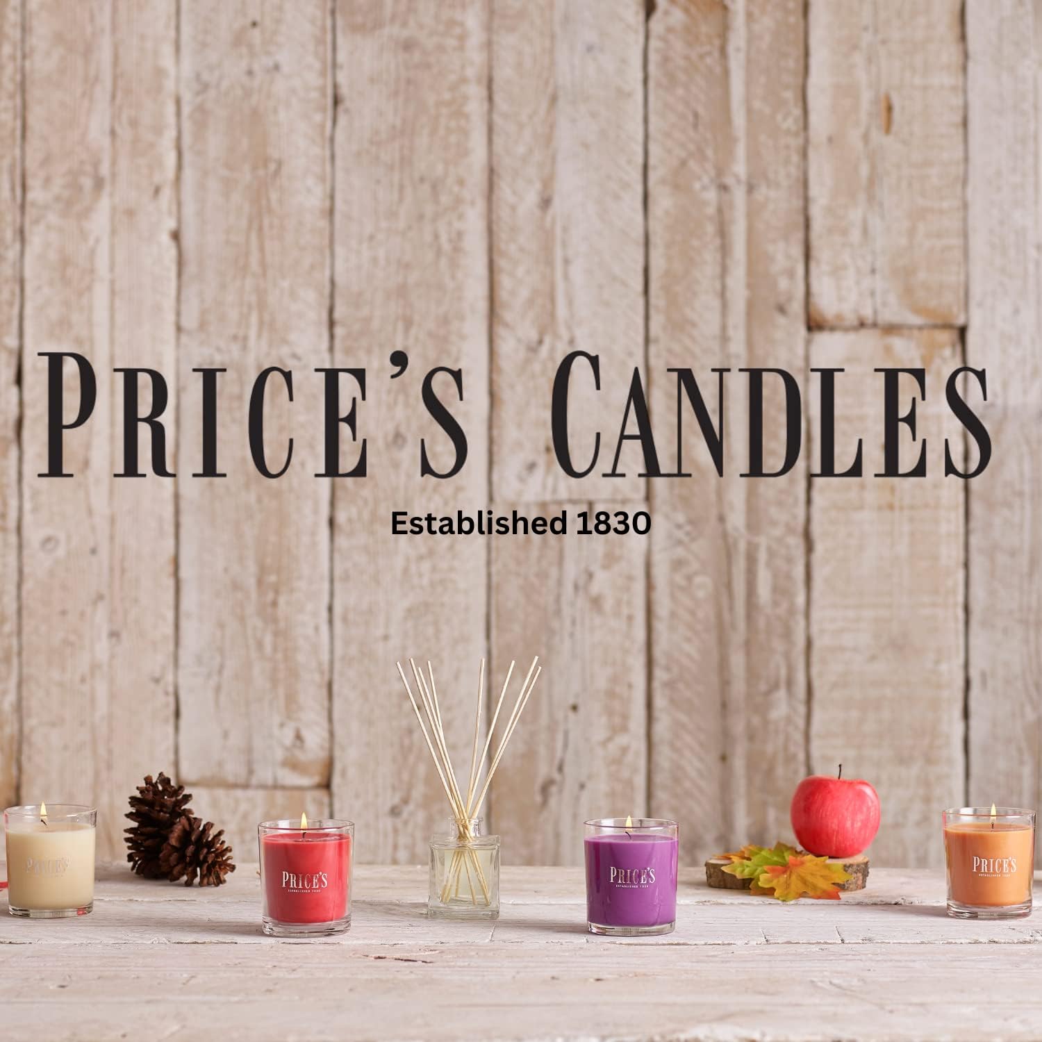 Large Magnolia scented candle jar by Price's Candle with a clear glass container and a white wax interior.