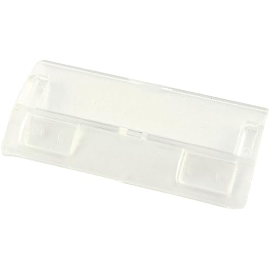 Q-Connect clear suspension file tabs, pack of 50, for organizing and labeling files in stationery and office supplies.