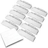 Q-Connect clear suspension file tabs, pack of 50, designed for organizing and labeling files in stationery and office supplies.