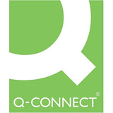 Q-Connect green large stamp pad for stationery use, featuring a rectangular ink pad with a green ink surface.
